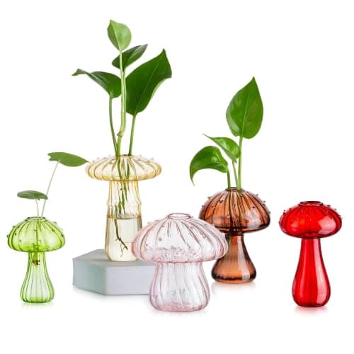 Mushroom Vases for Rooting Cuttings