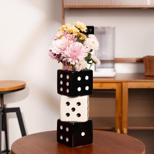 Stacked Dice Vase for a Home Bar