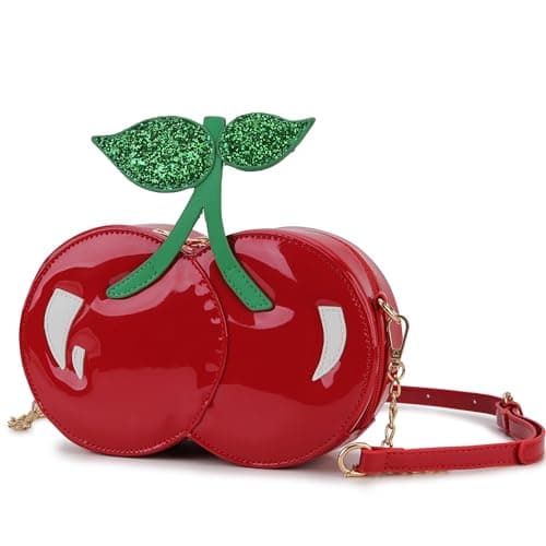 Cherry-Shaped Sequin Handbag