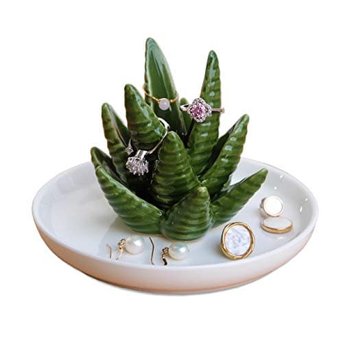 Aloe Ring Holder for Nightstand Jewelry