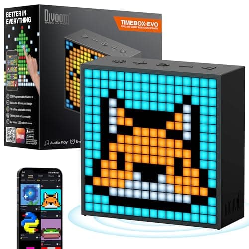 Speaker With a Pixel Art Screen