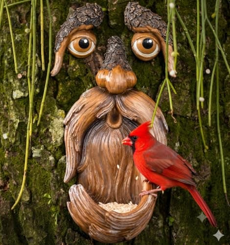 Bearded Tree Face That Feeds Birds