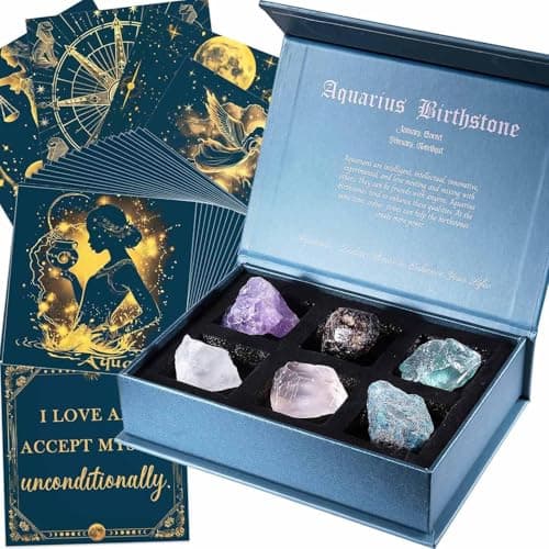 Aquarius Crystals With Mantra Cards